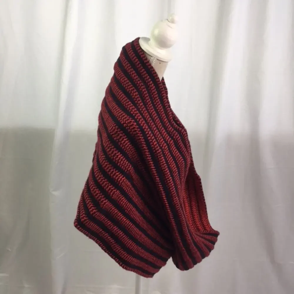 J. Crew Striped Infinity Scarf Red Blue